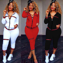 Load image into Gallery viewer, Womens 2 PCS Tracksuits Set Ladies 2019 new Brand Autumn Long Sleeve Casual O-Neck Hoodies +long pants Plus Size спортивный кост