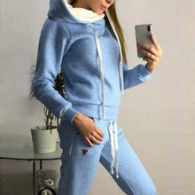 Load image into Gallery viewer, 2019 New Autumn Winter Women Tracksuit Female Two Piece Sets Long Sleeve Pullover Jackets And Pants  Warm Outfits Suit